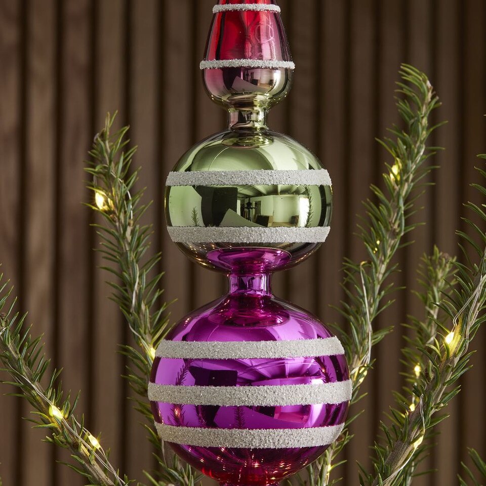 ShinyBrite™ Multicoloured Glass Tree Topper west elm United Kingdom